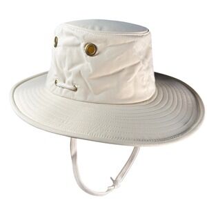 Tilley LT6 Breathable Nylon Sun Hat Unisex 7 1/4 Cream Hiking Safari Gorpcore